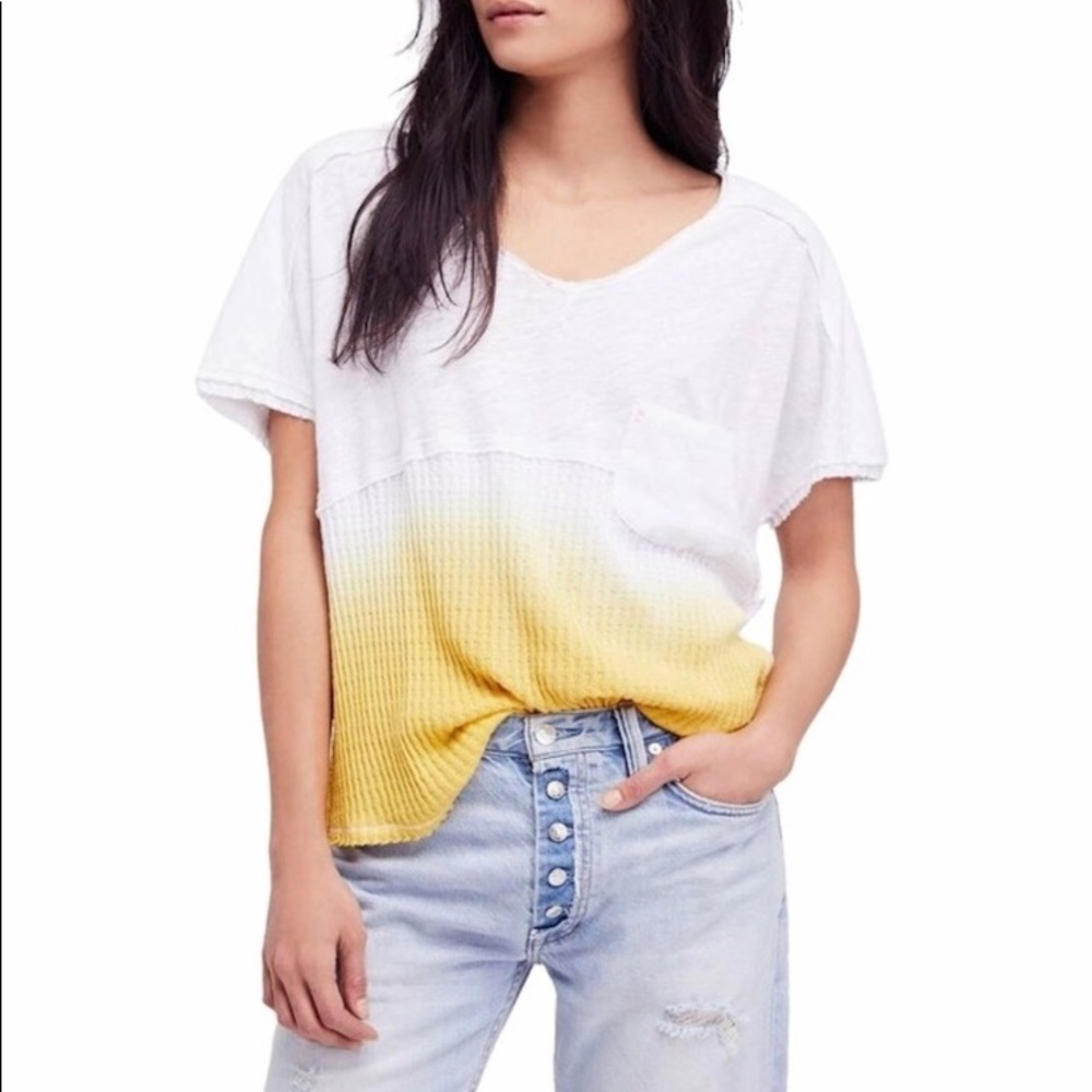 Free People Ombré Dip Dye Tee Top
